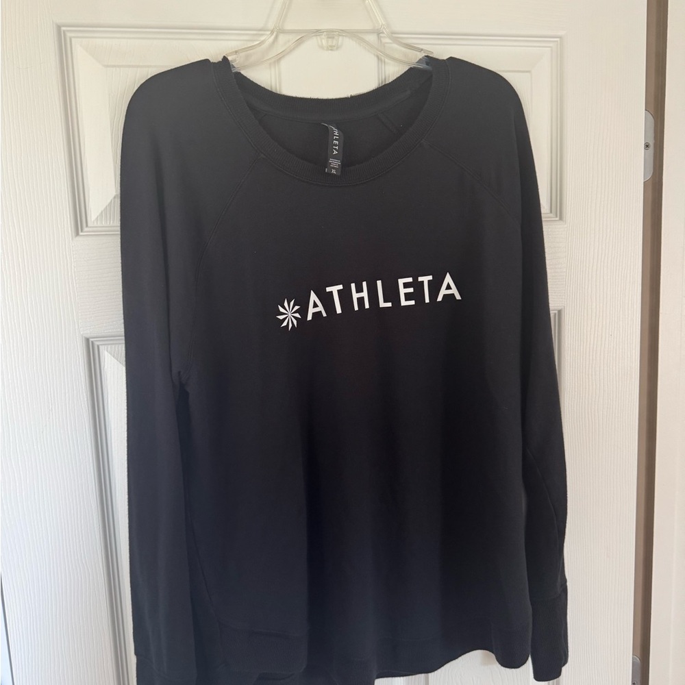 Athleta Logo Crew Neck Top